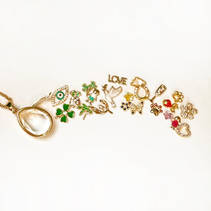 Personalized Waterdrop Charm Box Necklace