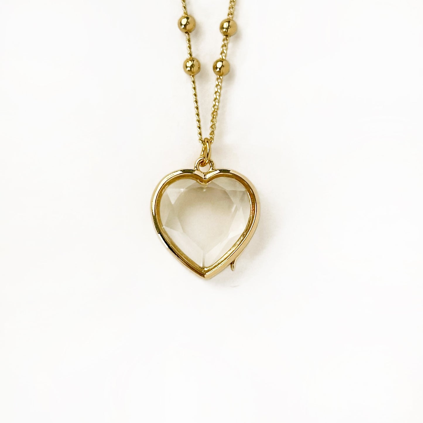 Personalized Memory Heart Charm Box Necklace