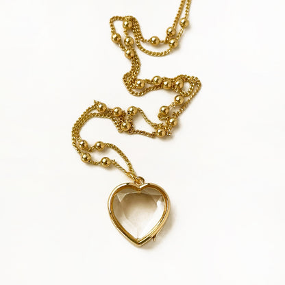 Personalized Memory Heart Charm Box Necklace