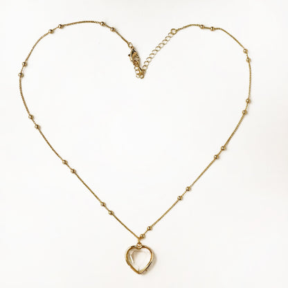 Personalized Memory Heart Charm Box Necklace
