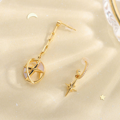 Sphere North Star Earrings
