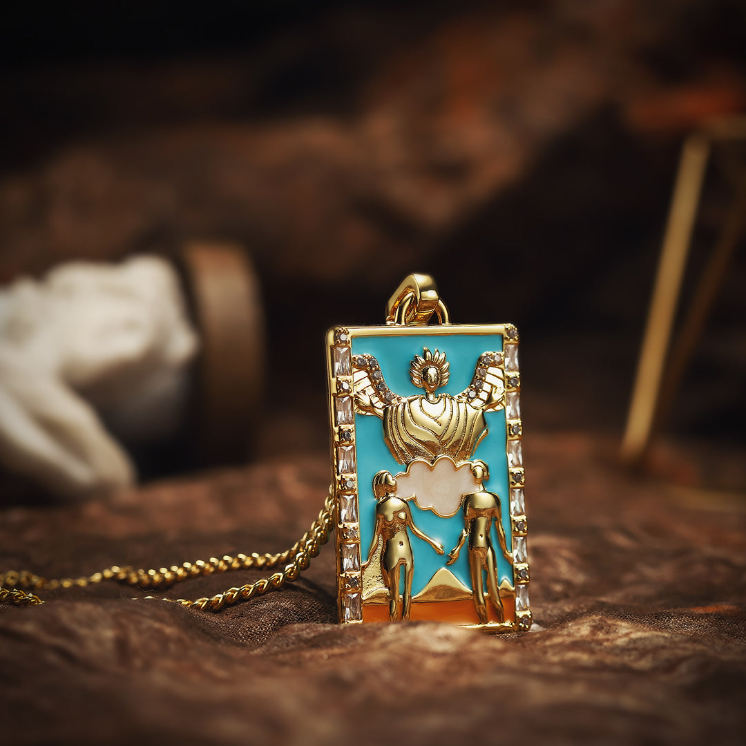 The Lovers Tarot Card Necklace