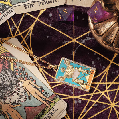 The Lovers Tarot Card Necklace
