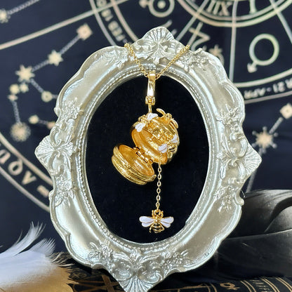 Golden Beehive Locket Pendant