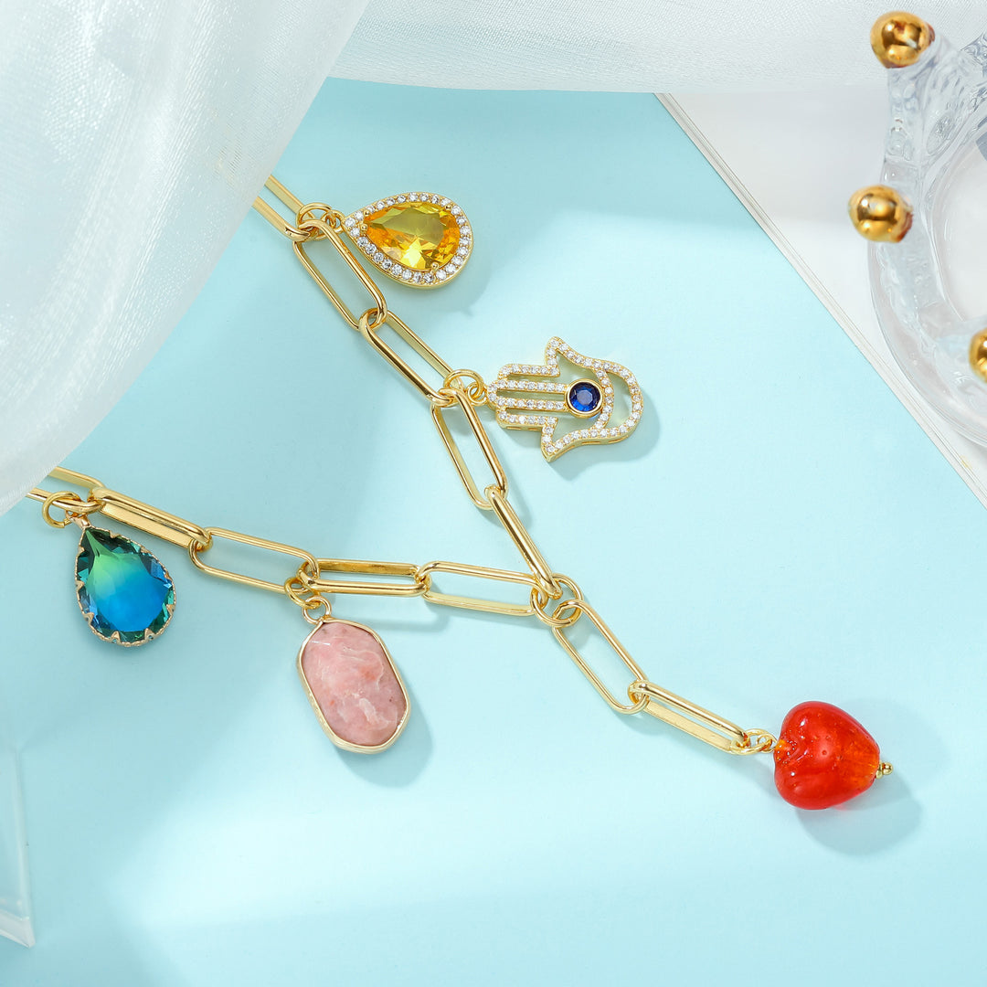 Heart Hamsa Hand Necklace