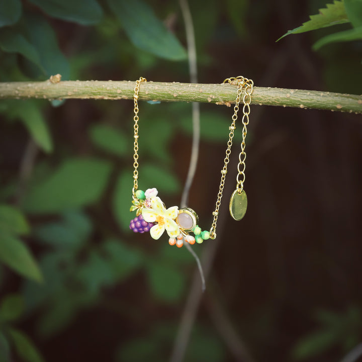 Sweet Grape Flower Bracelet