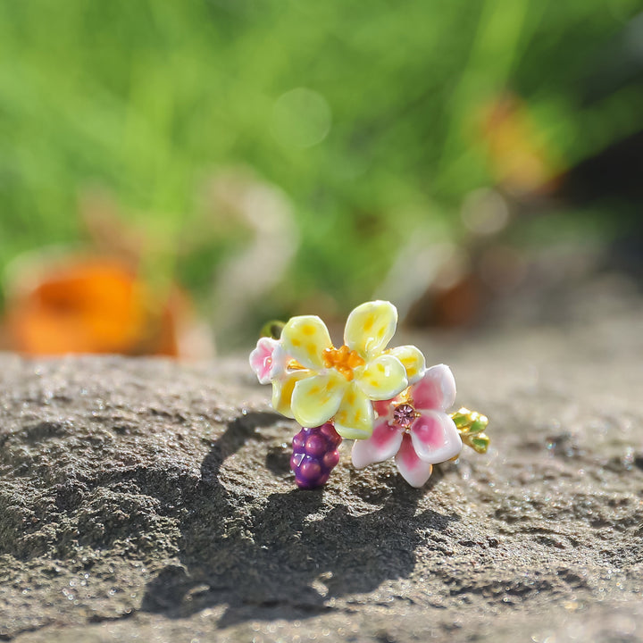 Sweet Grape Flower Ring