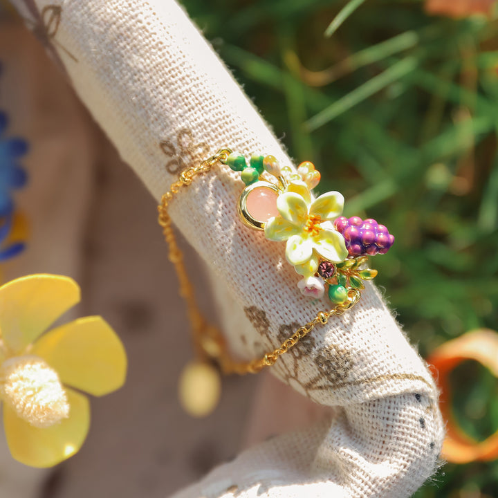 Sweet Grape Flower Bracelet