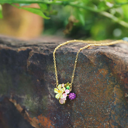 Sweet Grape Flower Necklace