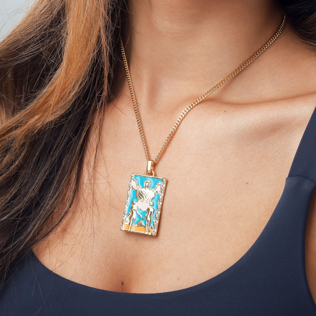 The Lovers Tarot Card Necklace