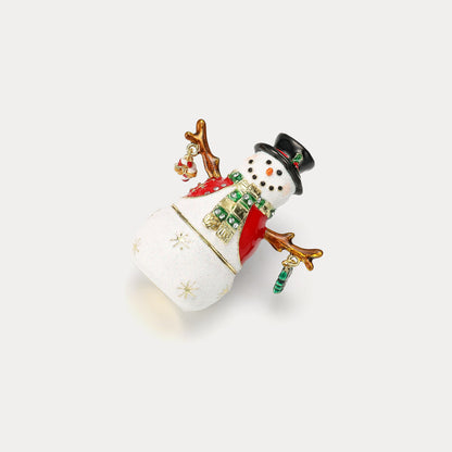 Christmas Snowman Trinket Box