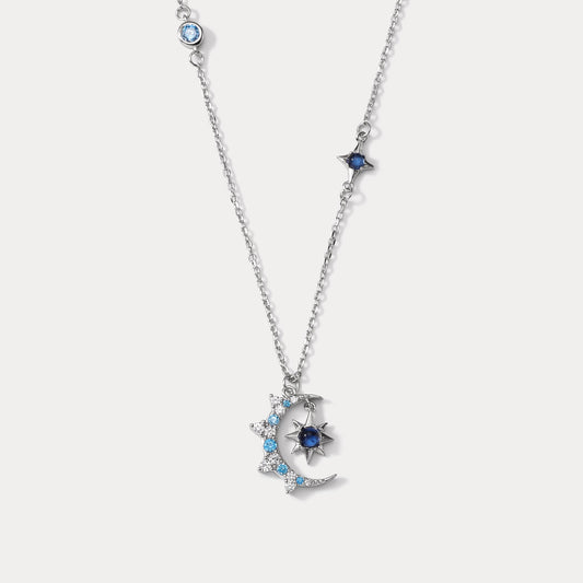 Moon & Eight-pointed Star Necklace