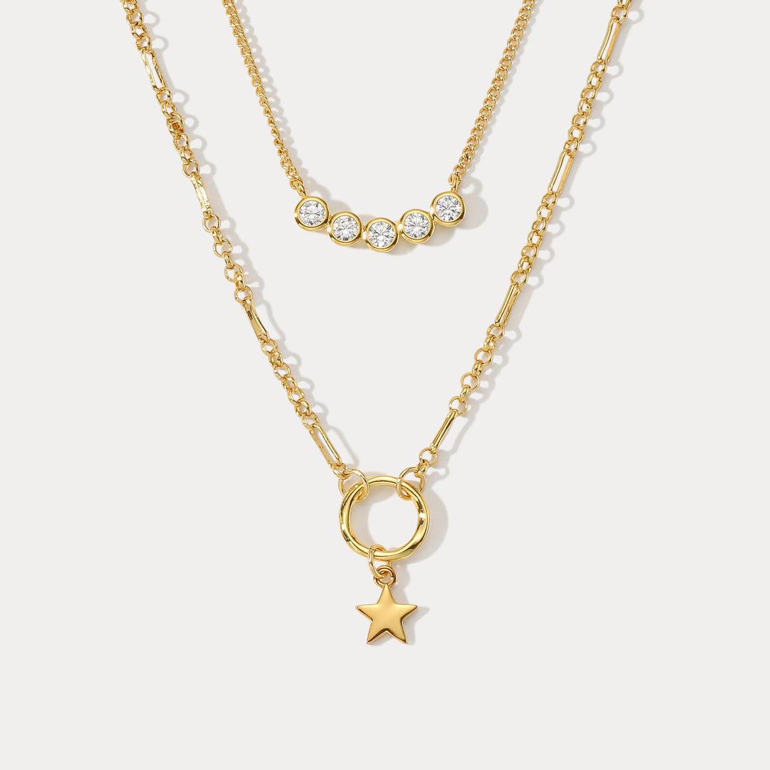 Star Diamond Layered Necklace