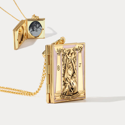 Tarot Locket Pendant - The High Priestess