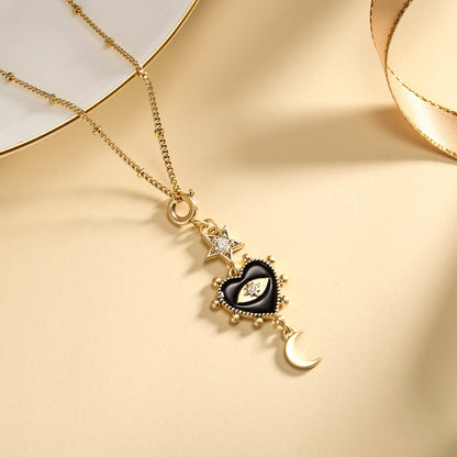 Star&Moon Evil Eye Necklace