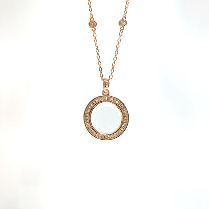 Personalized Luminous Orb Charm Box Necklace