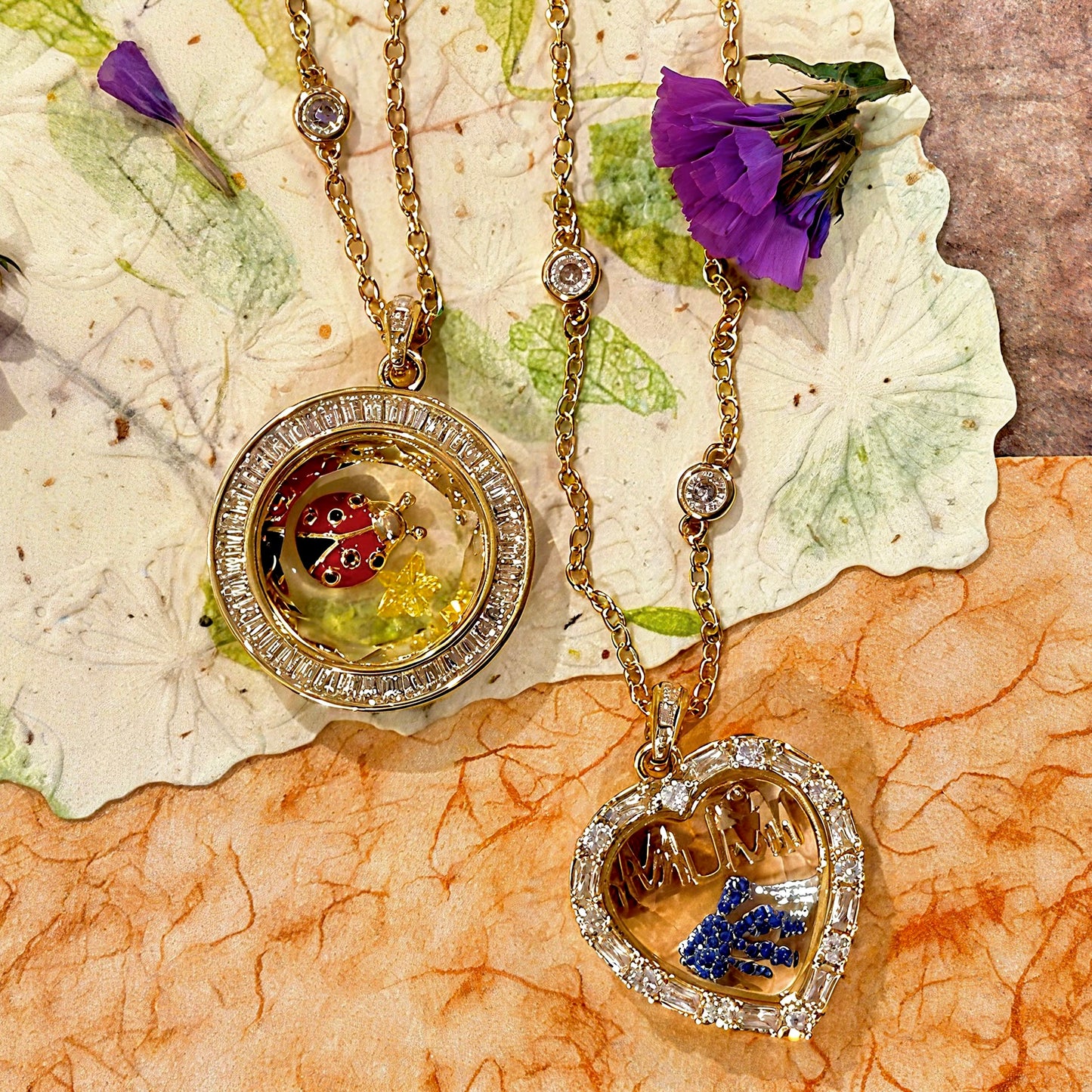 Personalized Luminous Heart Charm Box Necklace