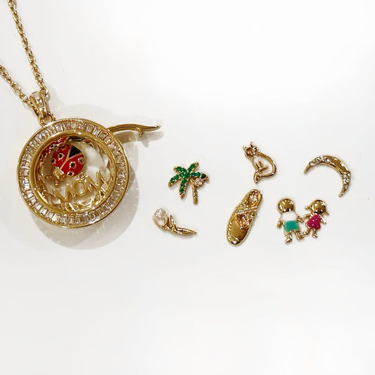 Personalized Luminous Orb Charm Box Necklace