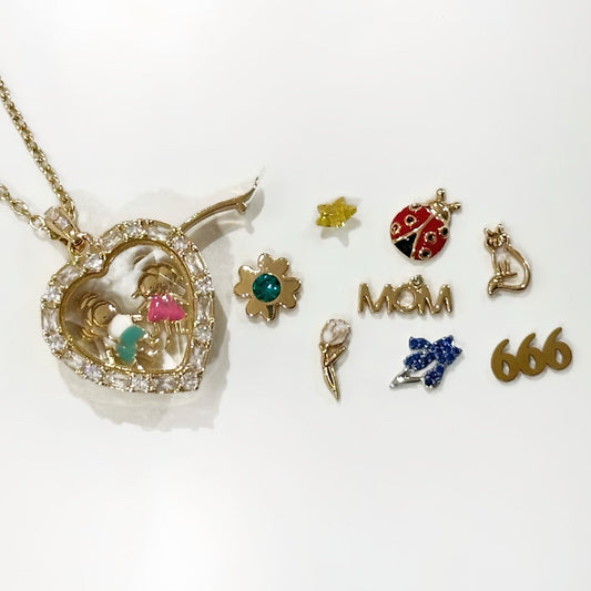 Personalized Luminous Heart Charm Box Necklace