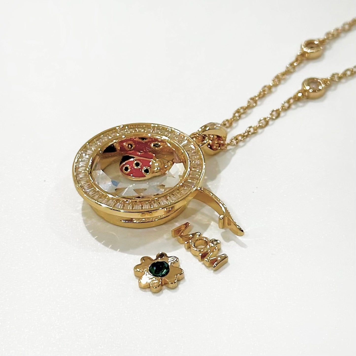 Personalized Luminous Orb Charm Box Necklace