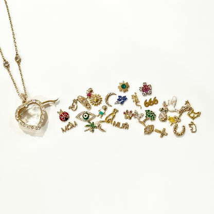 Personalized Luminous Heart Charm Box Necklace