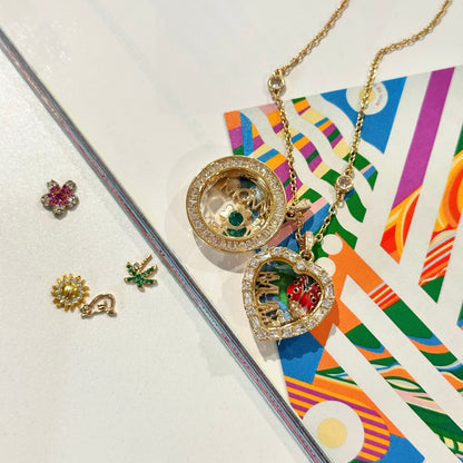 Personalized Luminous Orb Charm Box Necklace