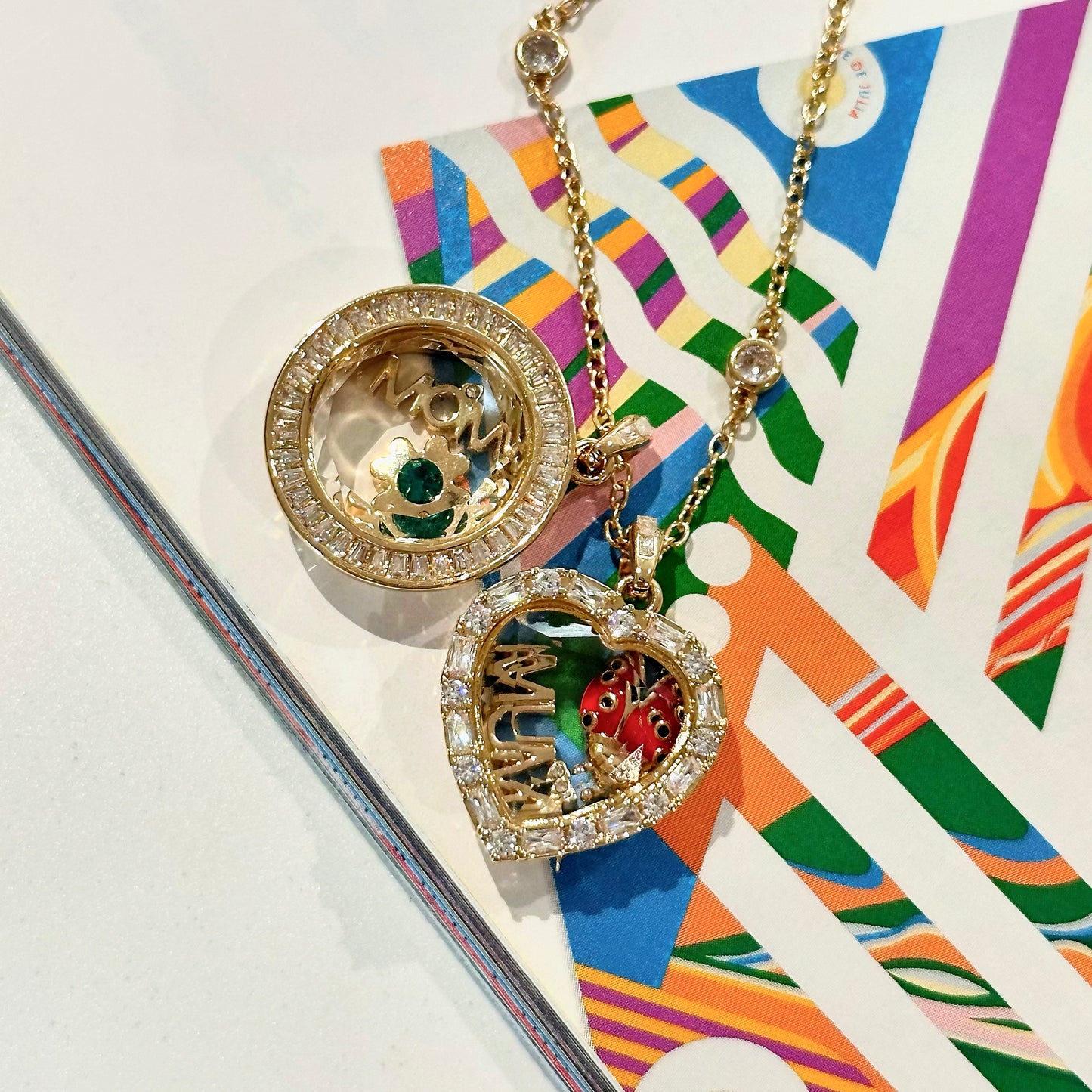 Personalized Luminous Heart Charm Box Necklace