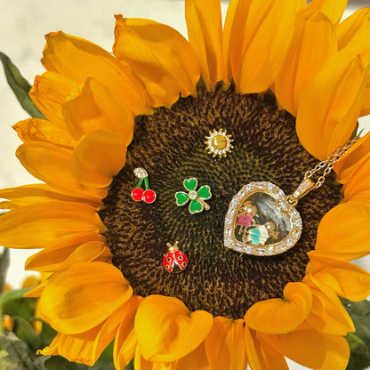 Personalized Luminous Heart Charm Box Necklace