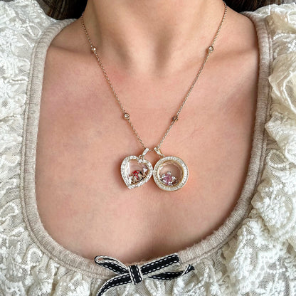 Personalized Luminous Orb Charm Box Necklace