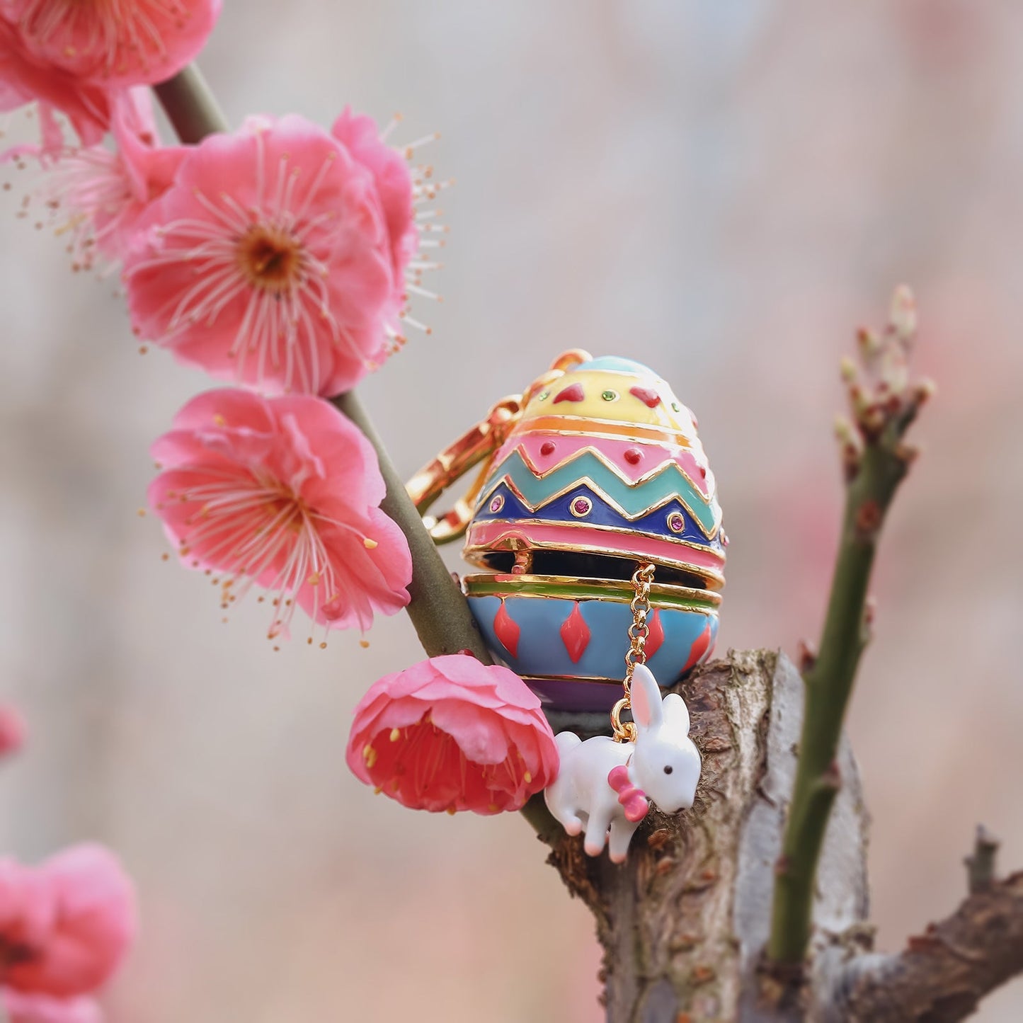 Rabbit Easter Egg Locket Pendant