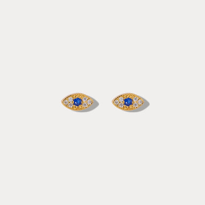Sapphire Eyes Diamond Stud Earrings