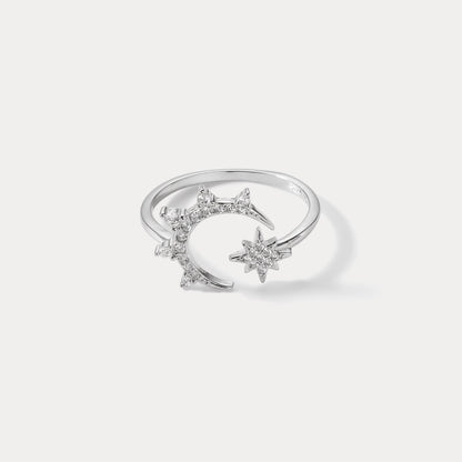 Eight-pointed Star & Moon Ring