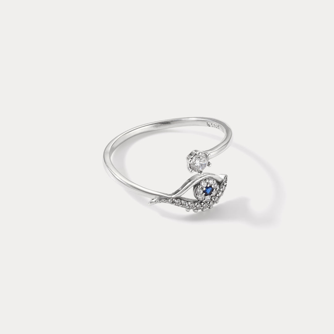 Silver Evil Eye Ring