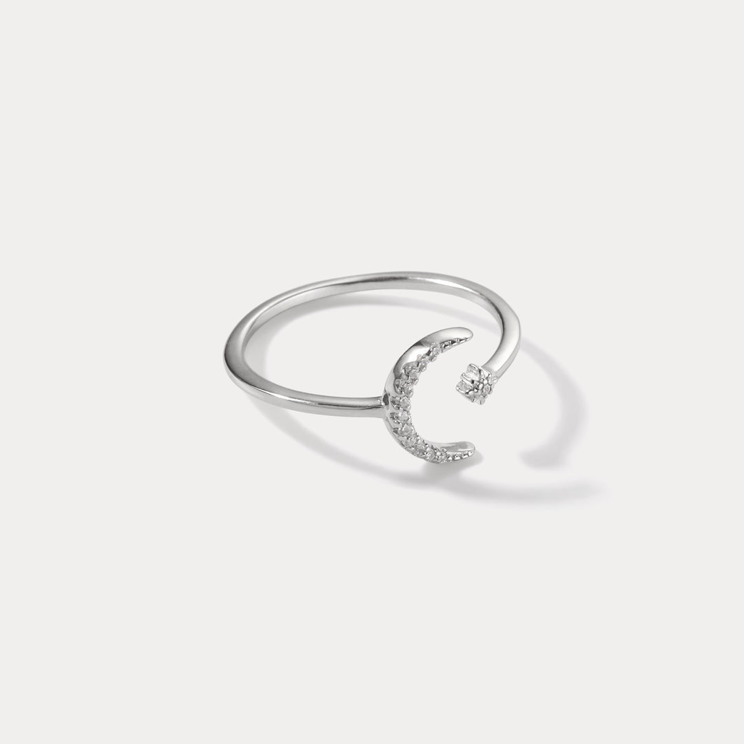 Silver Moon Ring