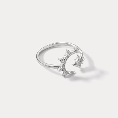 Eight-pointed Star & Moon Ring