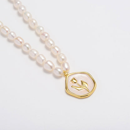 Rose Pearl Necklace