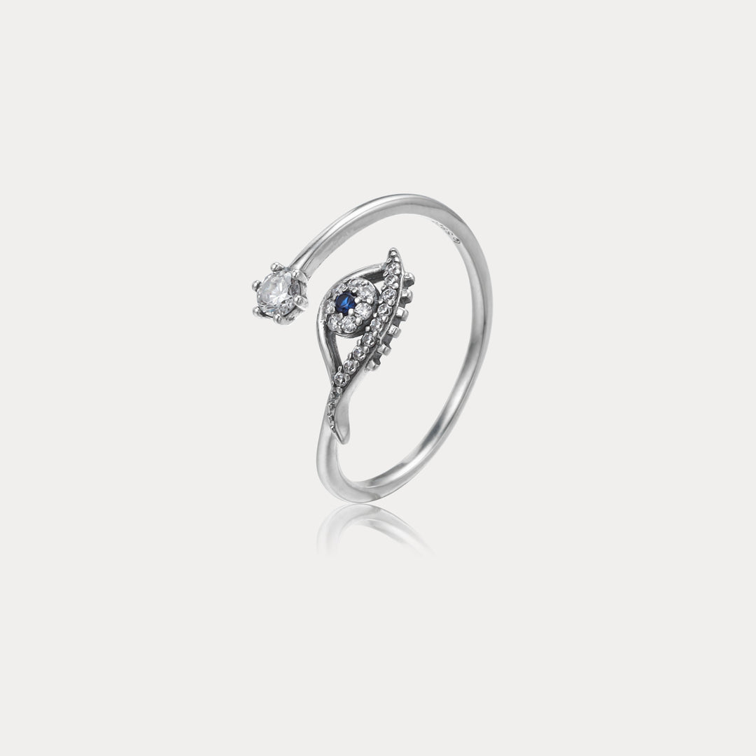 Silver Evil Eye Ring