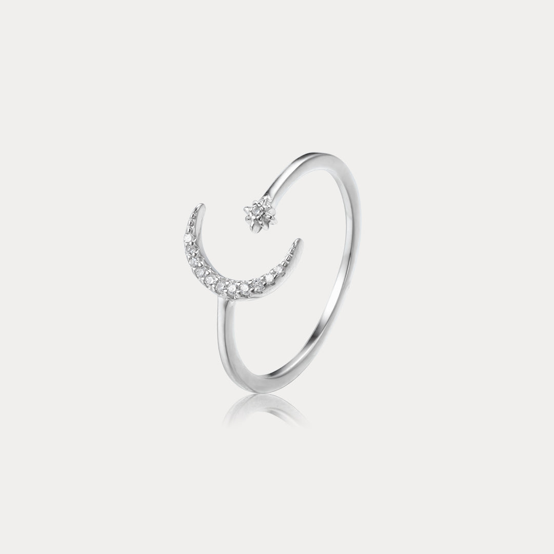 Silver Moon Ring