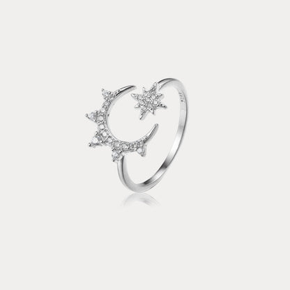 Eight-pointed Star & Moon Ring