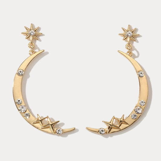 Moon Star Diamond Earrings