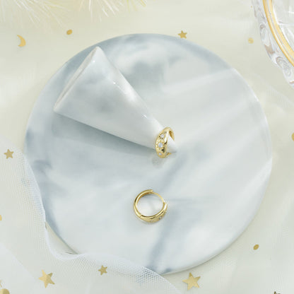 Eight-pointed Star Hoop Earrings