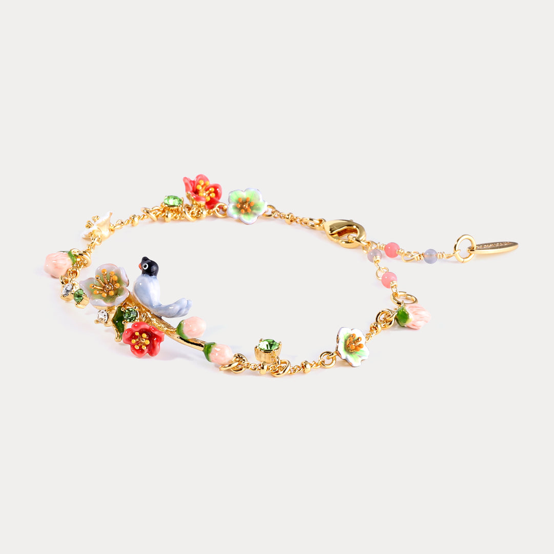 Magpie & Flower Bracelet