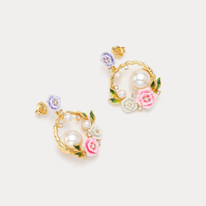 Wild Rose Garland Earrings