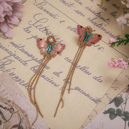 Fairy Butterfly Tassel Earrings