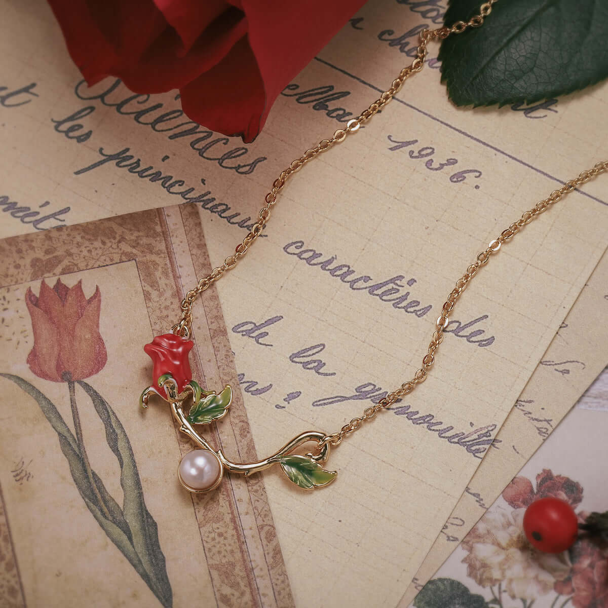 Red Rose Necklace