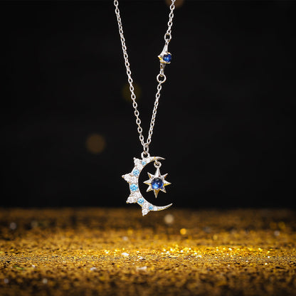 Moon & Eight-pointed Star Necklace