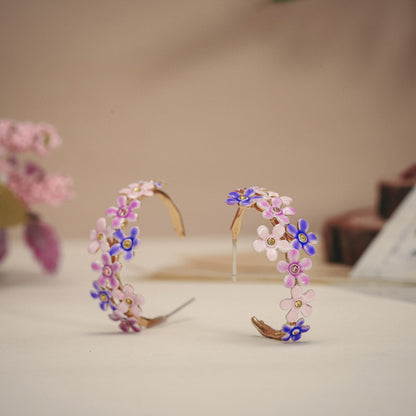 Forget-Me-Not Cuff Earrings