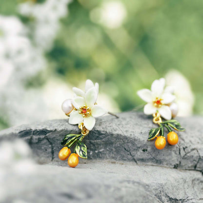 Orange Blossom Drop Earrings