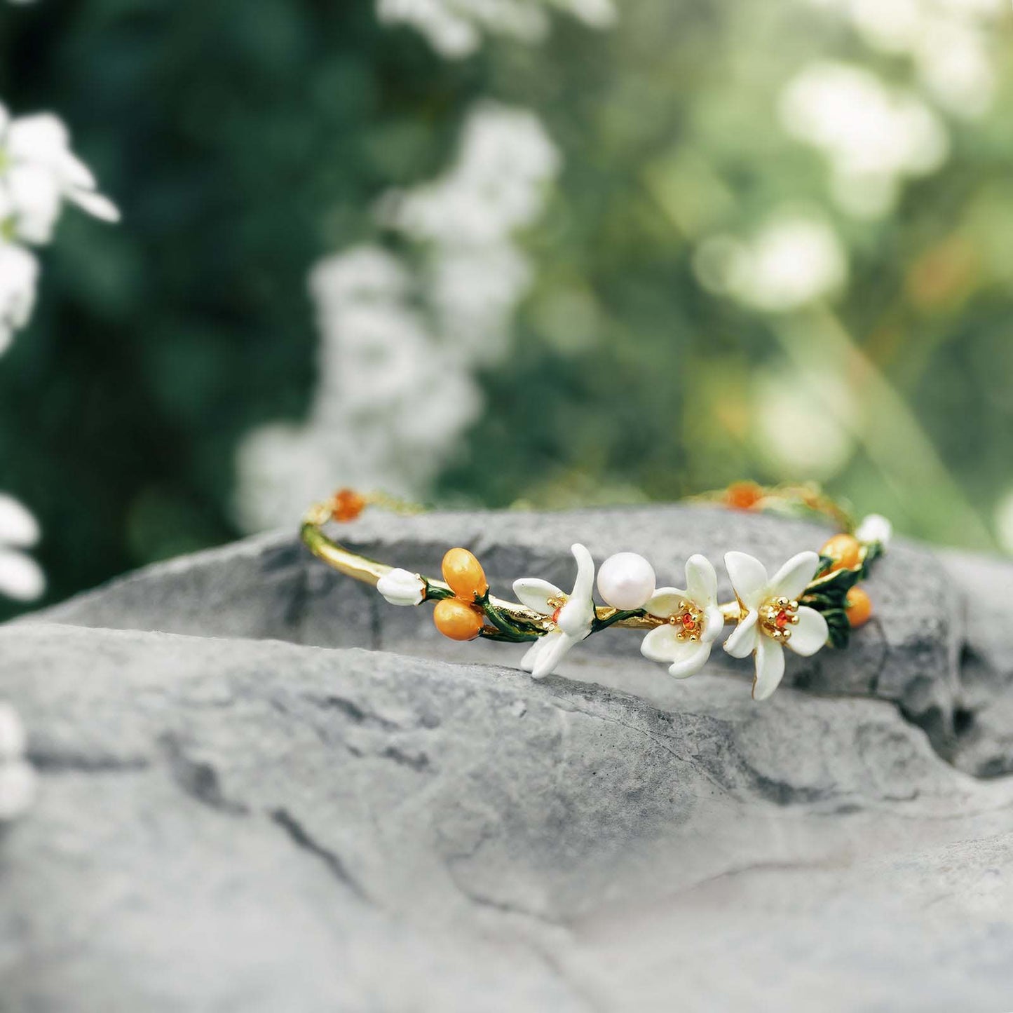 Orange Blossom Bracelet With Pearl