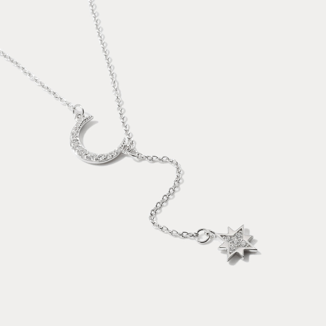 Moon Star Silver Necklace